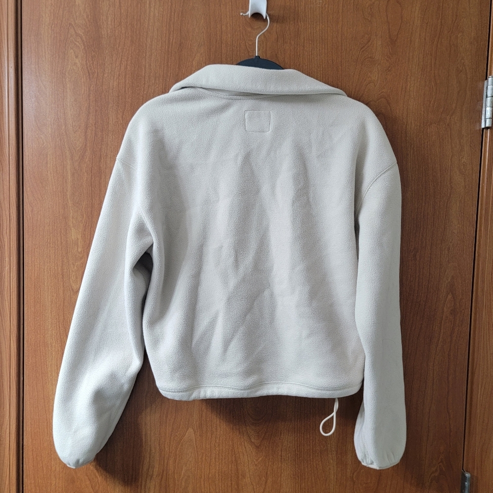 BOGO Abercrombie & Fitch Beige Quarter-Zip Fleece Size Small - Picture 3 of 6